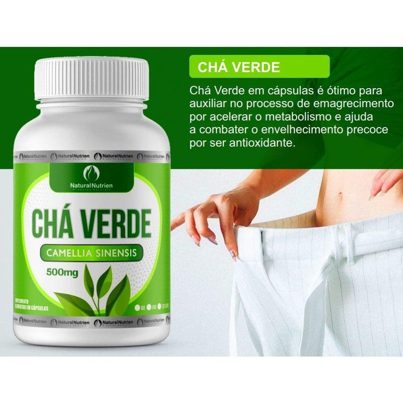 Camellia Sinensis Chá Verde Embalagem 100 Cápsulas de 500mg Cada - Apple Hapy 