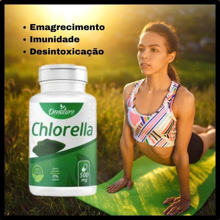 KIT 3 Chlorella 500mg 100 Cápsulas Denature - Clorela - Apple Hapy 