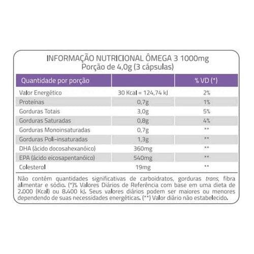 Kit 2x Ômega 3 1000mg - óleo de peixe catarinense 120 caps EPA 540mg + DHA 360mg Original Total Capsulas 240 unidades Original - Apple Hapy 