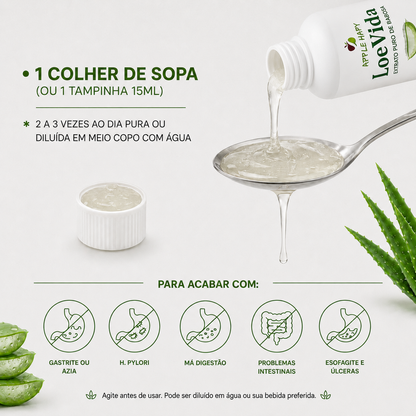 LoeVida® -Extrato Natural de Babosa.