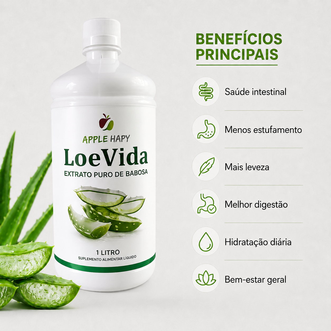 LoeVida® -Extrato Natural de Babosa.