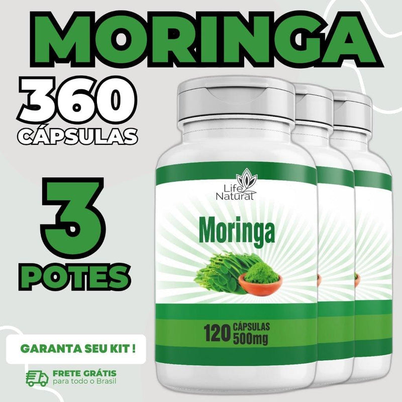 Moringa oleifera planta da vida 500mg 120 Caps Original Alta Qualidade - Apple Hapy 
