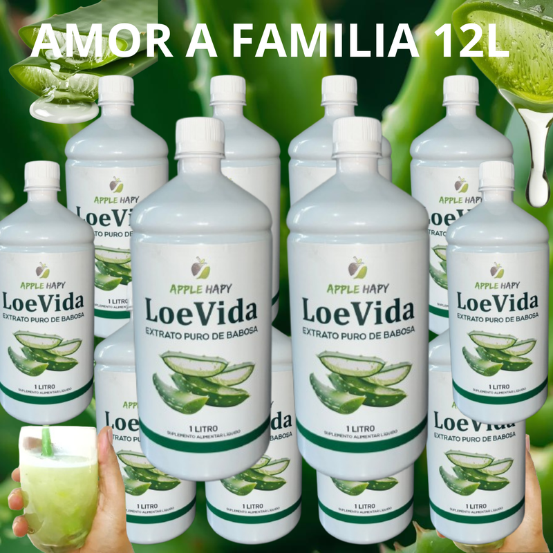 Kit 12 unidades do Suco de Babosa LoeVida. Ideal para quem revende ou usa diariamente. Produto natural e concentrado. Frete para todo o Brasil.