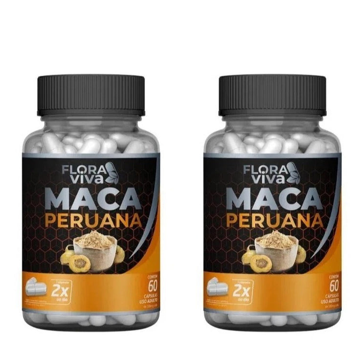 Maca Peruana com Arginina, Taurina Cafeina 120 capsulas -LEVE 2 POTE