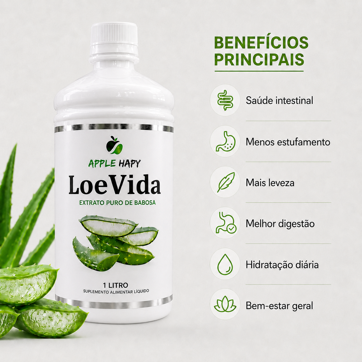 LoeVida® -Extrato Natural de Babosa.